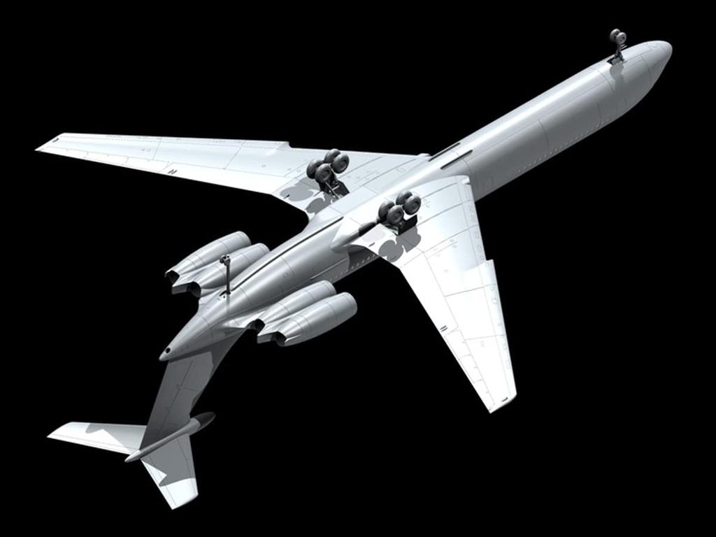 ICM 1/144 Scale Ilyushin IL-62M Long-Haul Passenger Aircraft Plastic Model