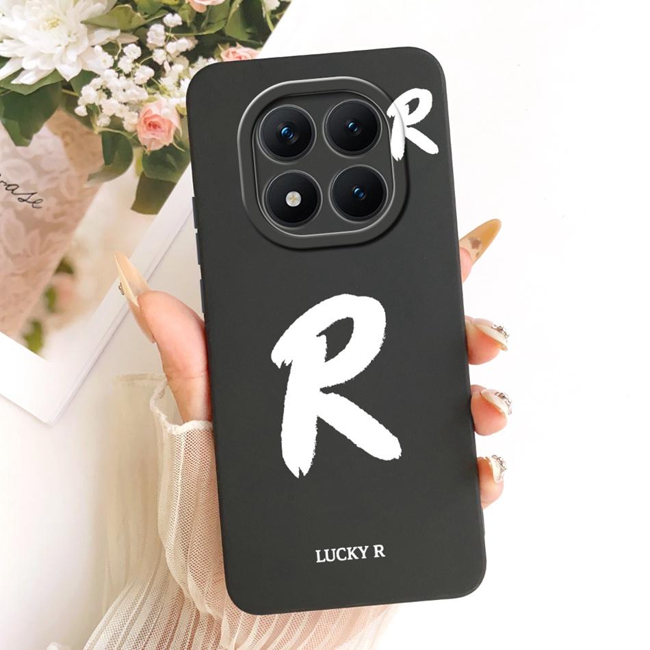 For Xiaomi Redmi Note 15 Pro+ 15Pro 5G Lucky Initial Letter Phone Case For Redmi Note 15 Pro Plus 5G Soft Silicone Case Bumper