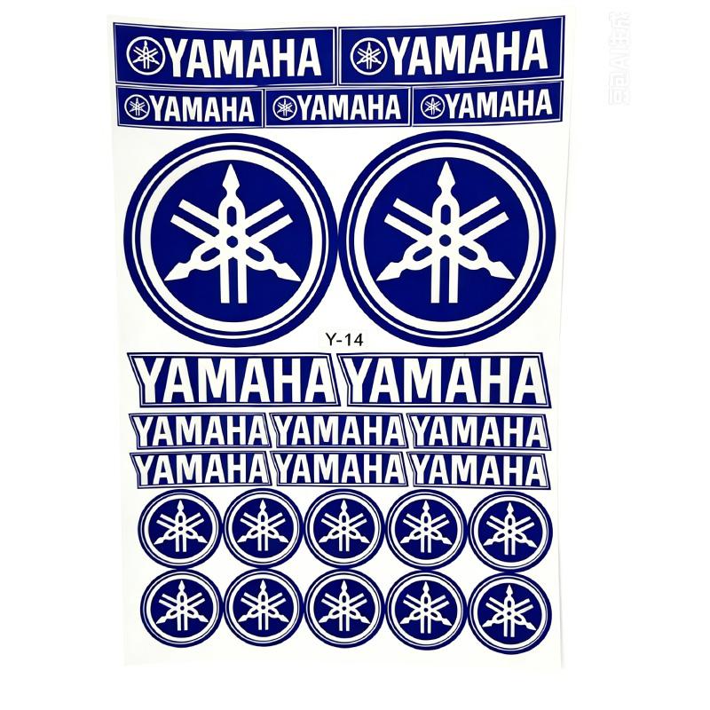 Reflective Motorcycle Stickers, Waterproof Vinyl Decor Decals for Yamaha Motorbike, Scooter, Helmet, Body, No Glue Residue