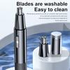 Electric Nose Hair Clipper Rechargeable Multi-Kinetic Shaving Two-In-One Unisex Fully Portable Automatic Nose And Ear Trimmer