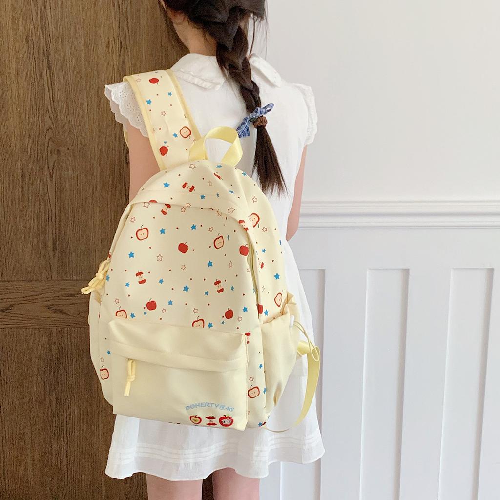 Schoolbag New Casual Versatile Student School Bag Fruit Printing Girls Backpack Junior High School Backpack Student Backpack
