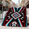 Coperta in Flanella con Diamante Stella Tribale Nativo Americana, Copriletto Tradizionale Sud-Ovest per Arredamento Divano Letto