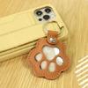 Decorative Leather Keychain with Pet Hair Storage Soft Sturdy Design Pet Hair Keyring for Personal Belongings