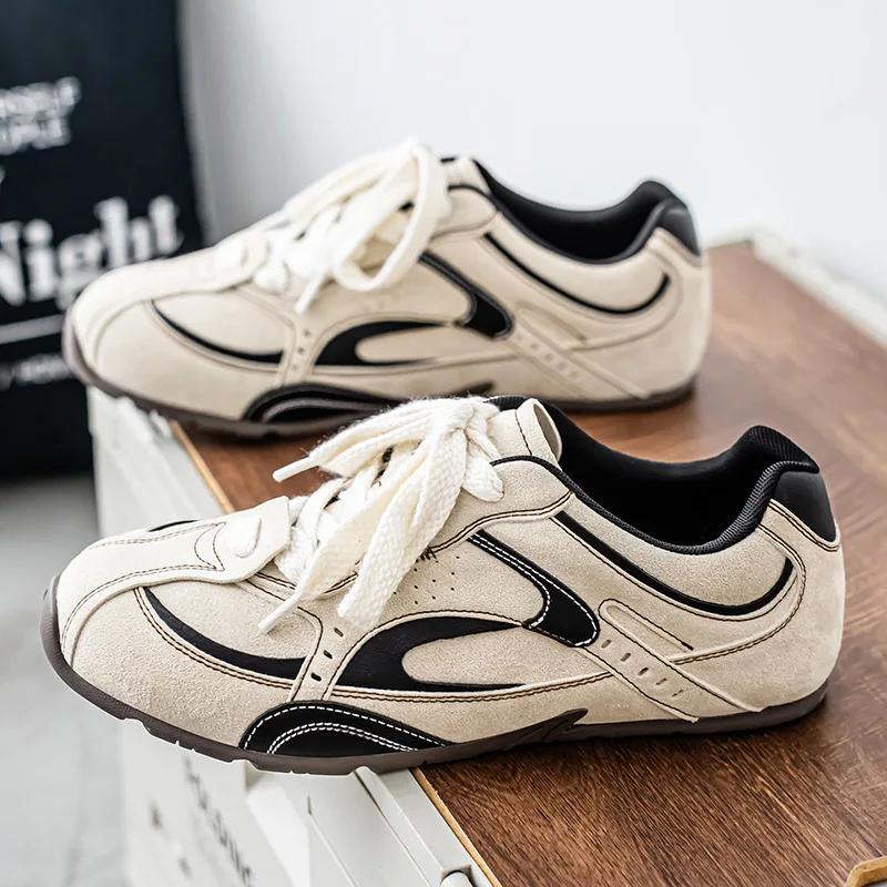 Original Brown Training Shoes for Men Retro Suede Sneakers Men Lace-up Designer Men's Shoes Comfy Casual Sneakers for Men Tênis