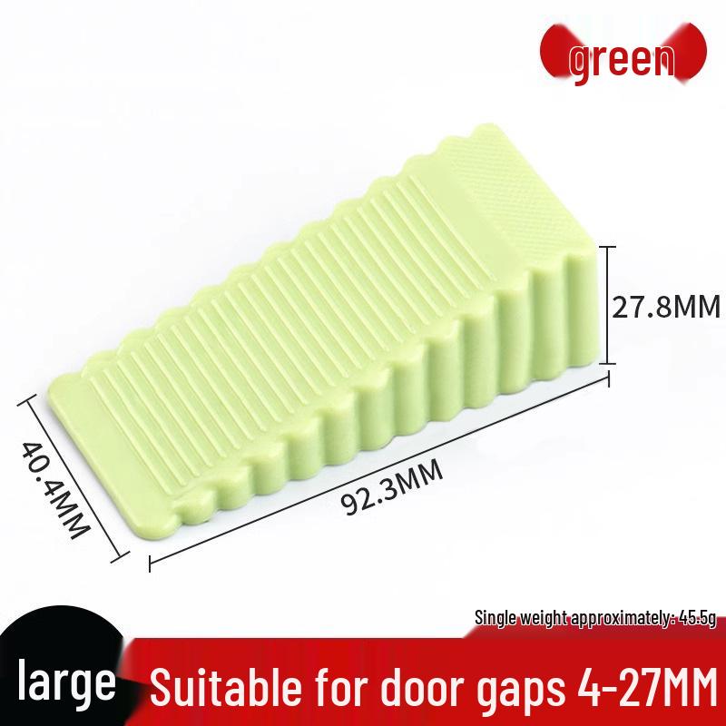 No-Drill Rubber Door Stopper: Anti-Collision, Windproof, Silent, Mobile, Safety Floor Mount.