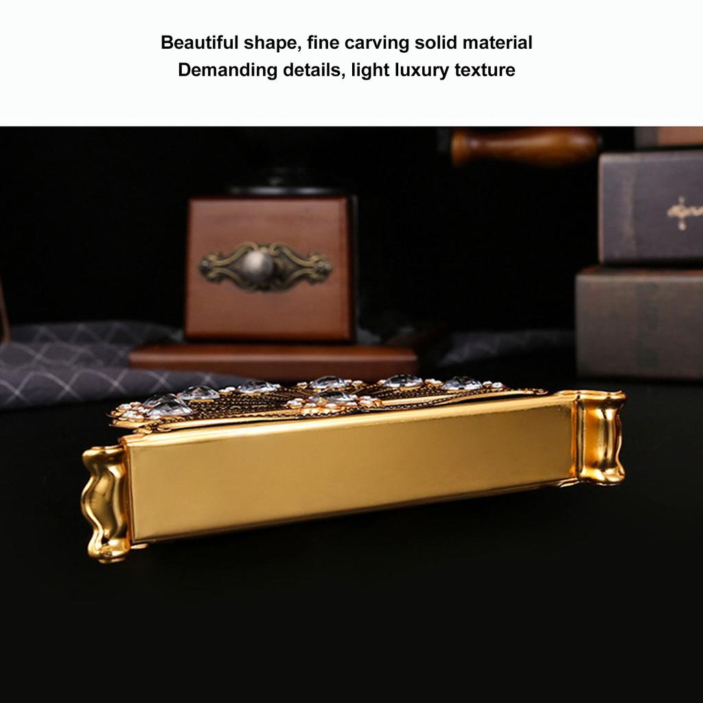 Golden Metal Napkin Holder Exquisite Light Luxury European Style Zinc Alloy Table Napkin Organizer for Kitchen Dinner Table Party Type 3