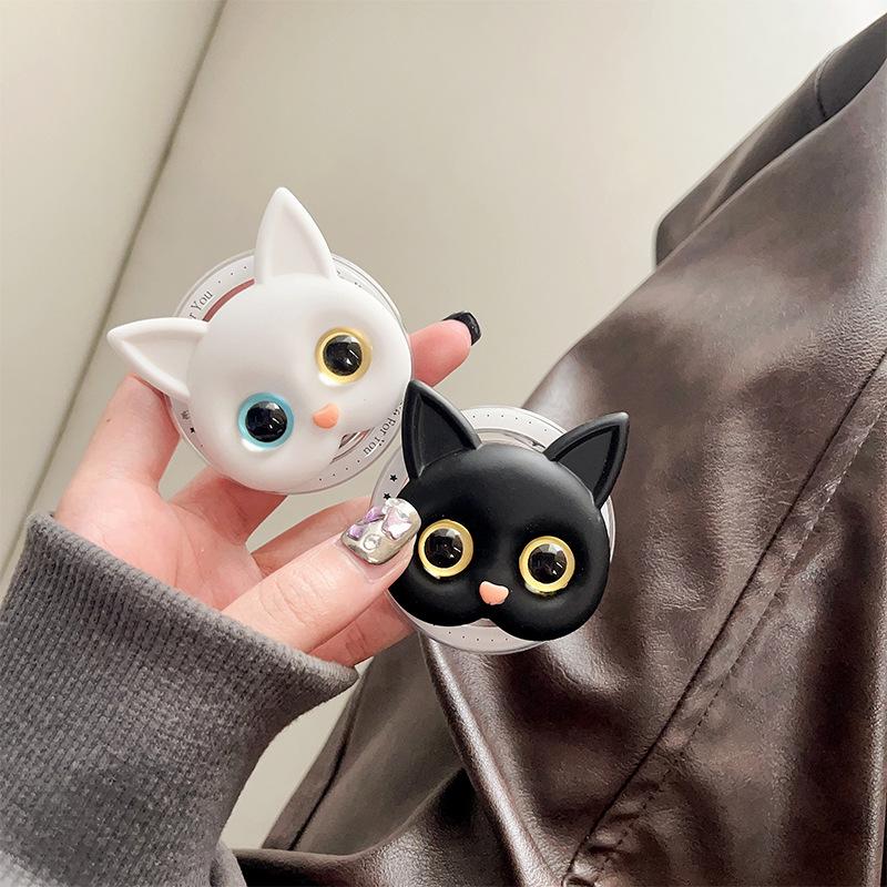 Mobile Phone Airbag Bracket, Abnormal Pupil Cat Retractable Magnetic Desktop Bracket, Removable And Retractable Portable For Watching Dramas