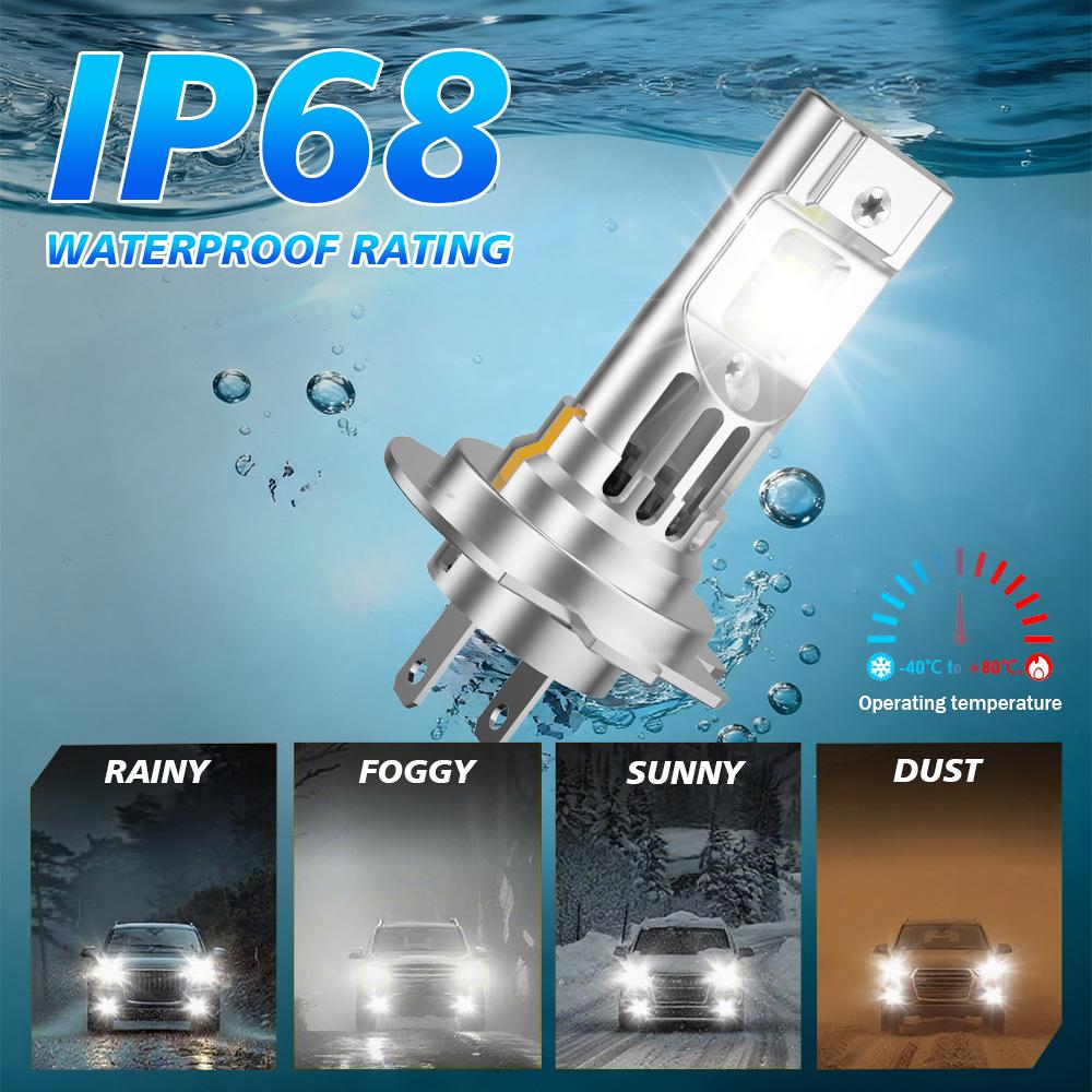 2PCS H7 Led Canbus Headlight 20000LM High Bright Upgrade CSP 3570 Chips Fog Lamp Car Led Light Bulbs 6000k White