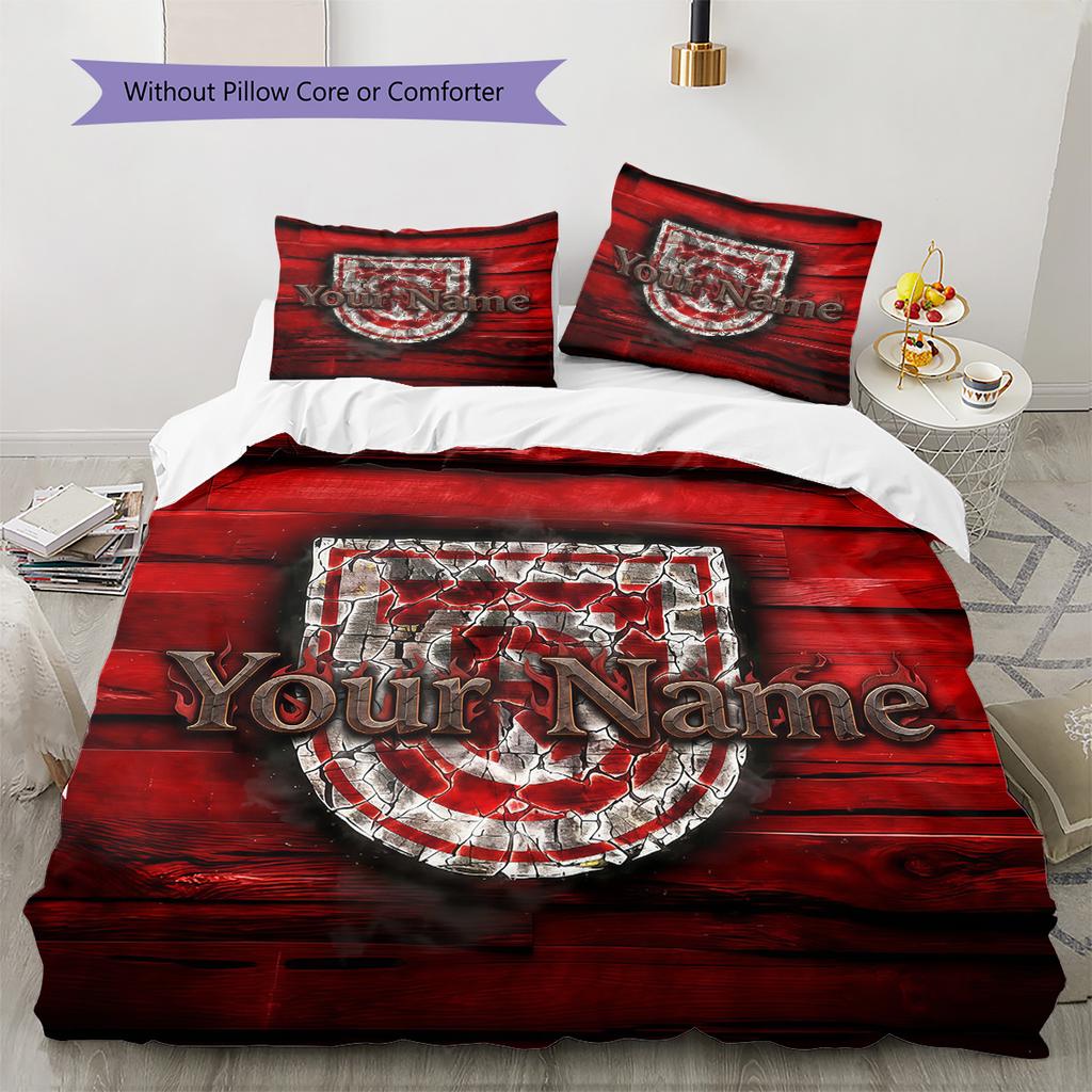 Ssv Jahn Regensburg Custom Name Pattern Bedding Quilt Set Quilt Cover Pillowcase Home Birthday Gift(1 * duvet cover + 2 * pillowcase, without core)