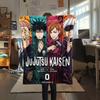 1PC Jujutsu Kaisen Patterned Flannel Blanket Suitable For All Seasons For Home Decor Warmth And Comfort Gifts Holiday Present