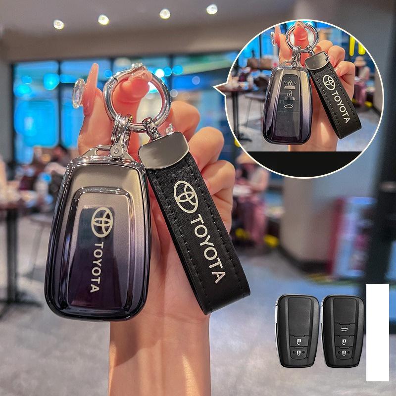 Car Key Case Protection Soft TPU Key Shell Cover Auto Accessories For Toyota Prius Camry Corolla C-HR CHR RAV4 Prado 2018 2022