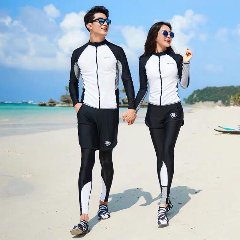 Women's Quick-Dry Two-Piece Snorkeling Wetsuit with Sun Protection and Jellyfish Guard