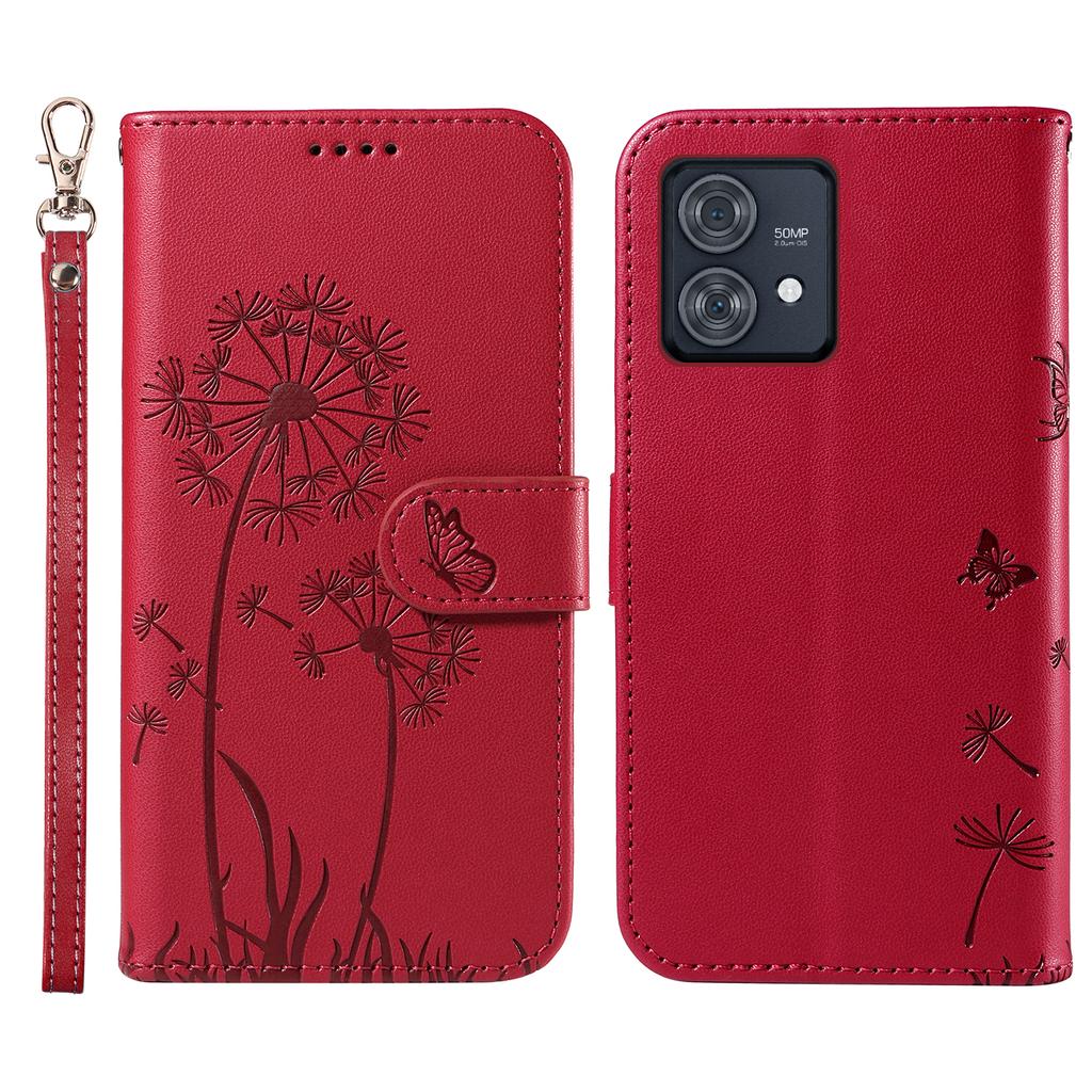 For Motorola Edge 40 Neo 5G Leather Case Wallet Phone Cover Dandelion Imprint