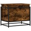 Boîte de rangement avec couvercle chêne fumé bois d ingénierie