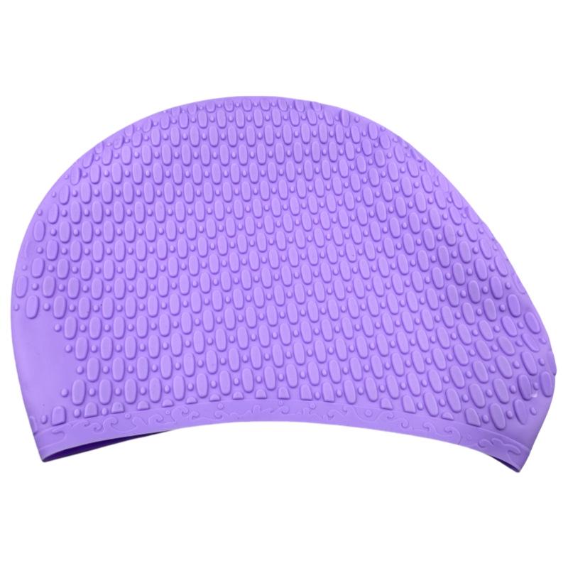 Extra Große Silikon-Badekappe für langes Haar - Bequemes Einfarbiges Design