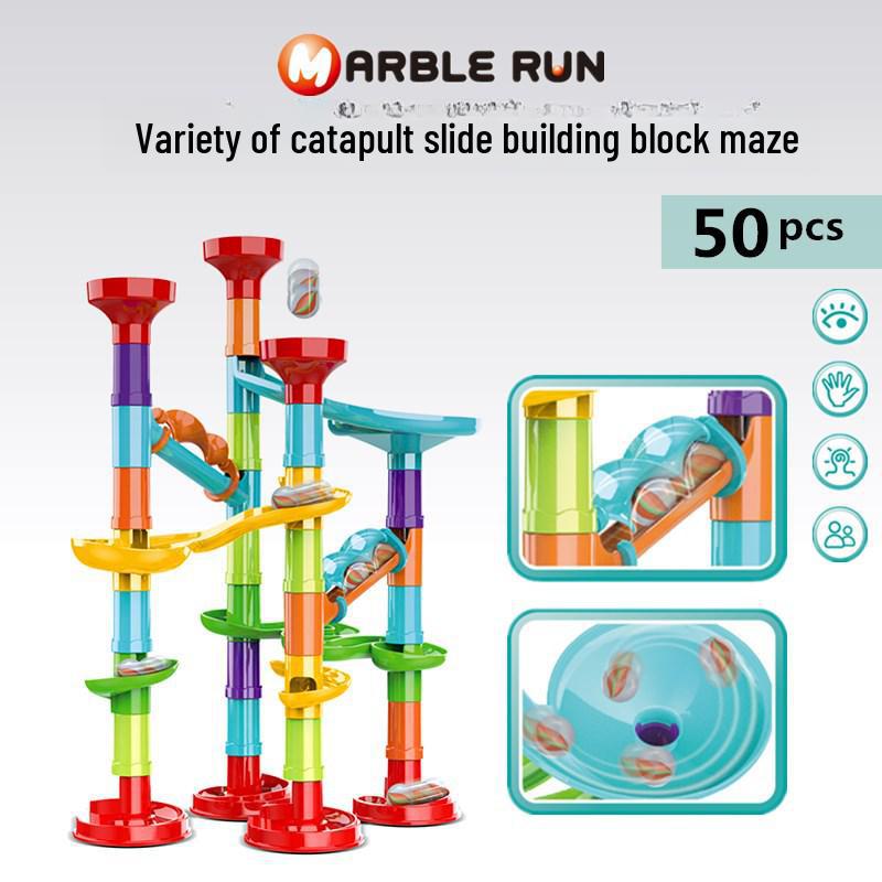 Early Childhood Maze Ball Track & Building Blocks Toy Set
