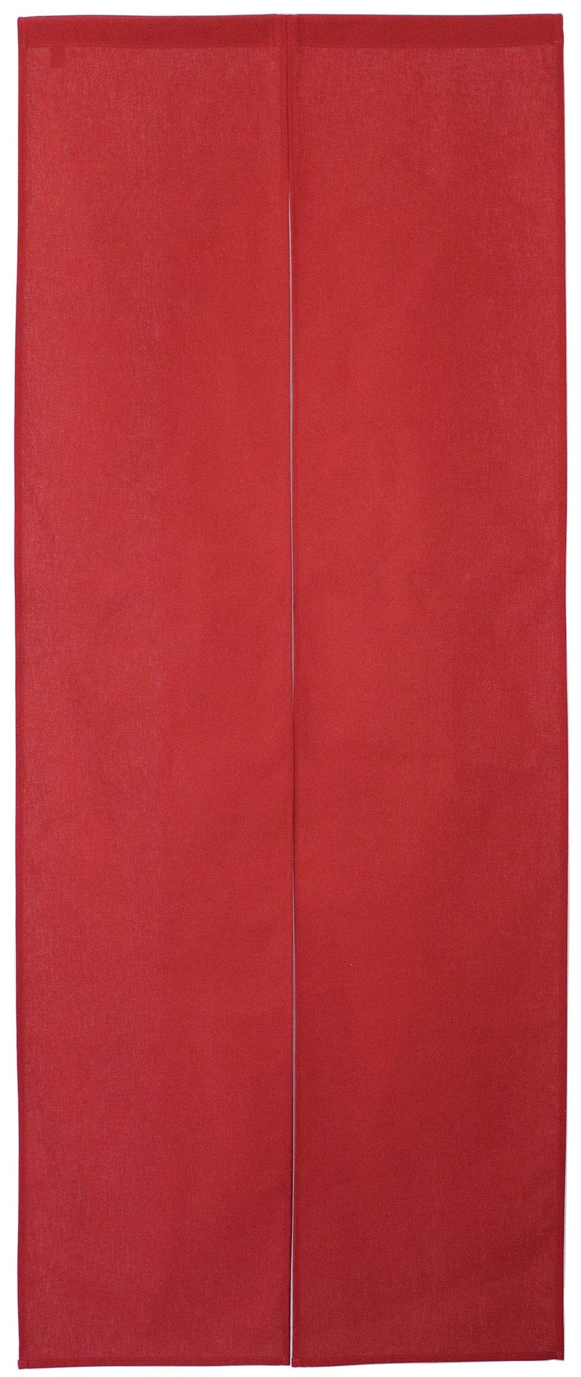 

Sunny Day Fabric Width 72cm x Length Cotton Linen Japanese Style Curtain, Red, Approx. 170cm, Plain,