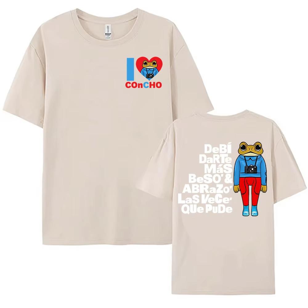 I Love Concho DTMF Printing T-shirt Bad Bunny Debí Tirar Más Fotos Tshirts 2025 Album Graphic Fashion Tee-shirt Women Clothes