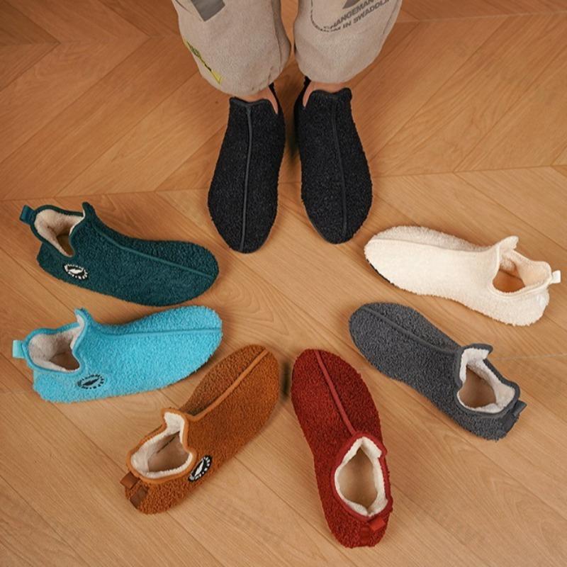 Fashion 2025 Winter New Fashion Trend Versatile Low Top Casual Snow Boots for Men's Warm Soft Soled Comfortable Plush Cotton Flat Shoes