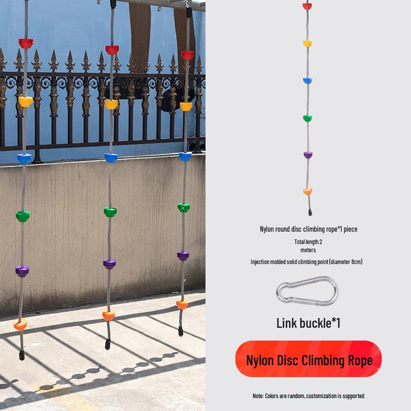Children's Outdoor Sensory Integration Rope Ladder and Swing Set with Climbing Rings