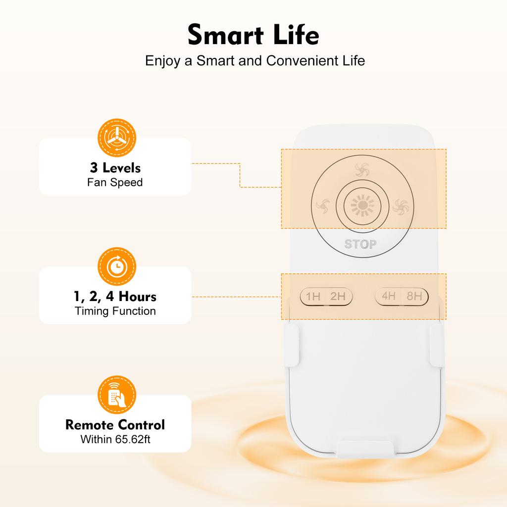 Modern Gold Ceiling Fan with Light Remote Control, 35dB Quiet 5-Blade Fan for Bedroom Living Room, 3 Speed & Timer