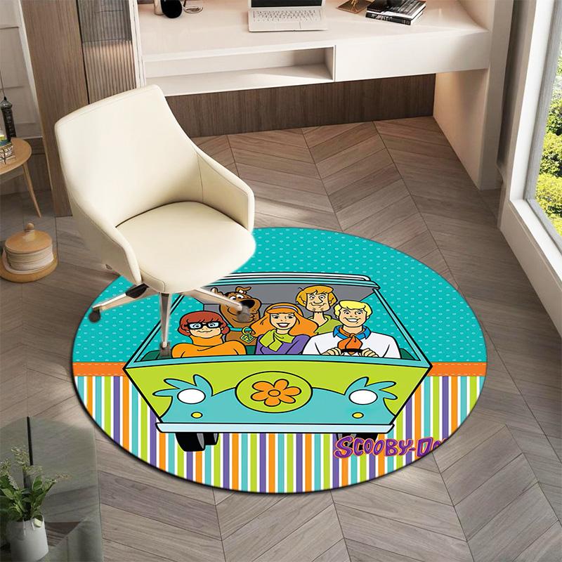 Halloween supernatural comedy adventure movie Scooby-Doo Round Carpet Soft Home Decoration Corridor Table and Chair Anti slip Outdoor Floor Mat rug 2