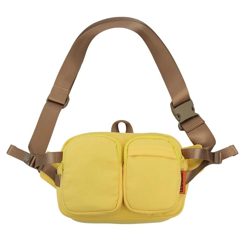 Minimalist Functional Chest Bag for Men and Women  Multiple Pockets  Casual  Small  with Zipper  Crossbody Bag  Simple  Travel  Shoulder Bag