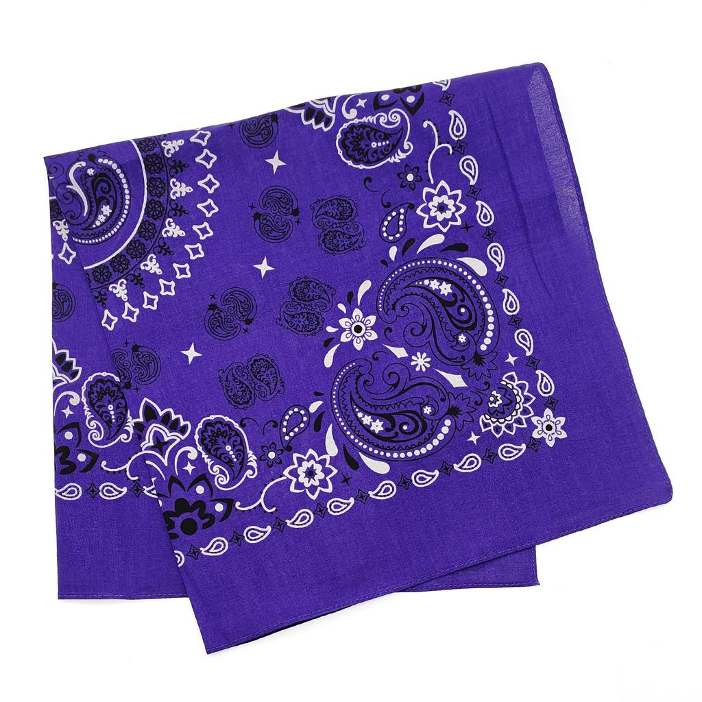 Trifong Paisley Bandana Purple Cotton 55cm x 55cm