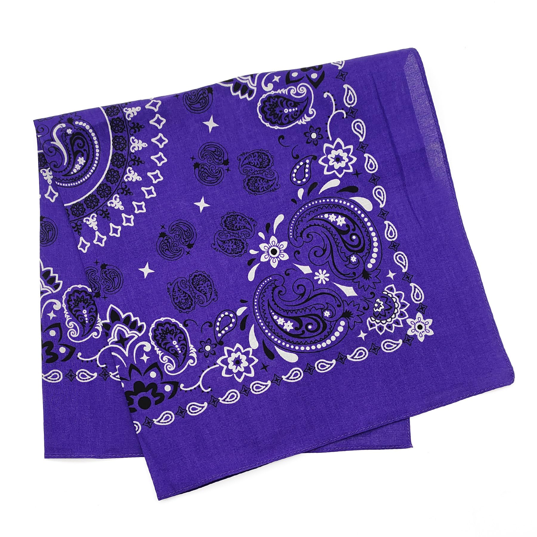 Trifong Paisley Bandana Purple Cotton 55cm x 55cm