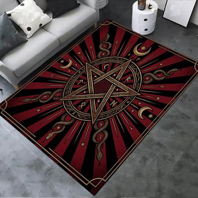 2025 New Satan Pentagram Carpet Rug for Living Room Bedroom Home Sofa Decoration,Kids Play Non-slip Floor Mat11