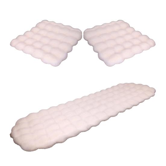 3Pcs Car Seat Cushion Fluffy Vehicle Seat Cover Plush Fleece Thickened Warm Auto Chair Pad