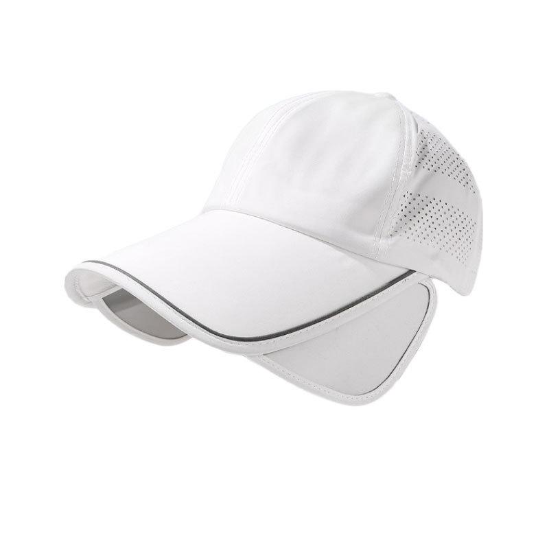 Long Wide Brim Sunscreen Baseball Cap Women's Summer Thin Quick-Drying Retractable Shade Cap