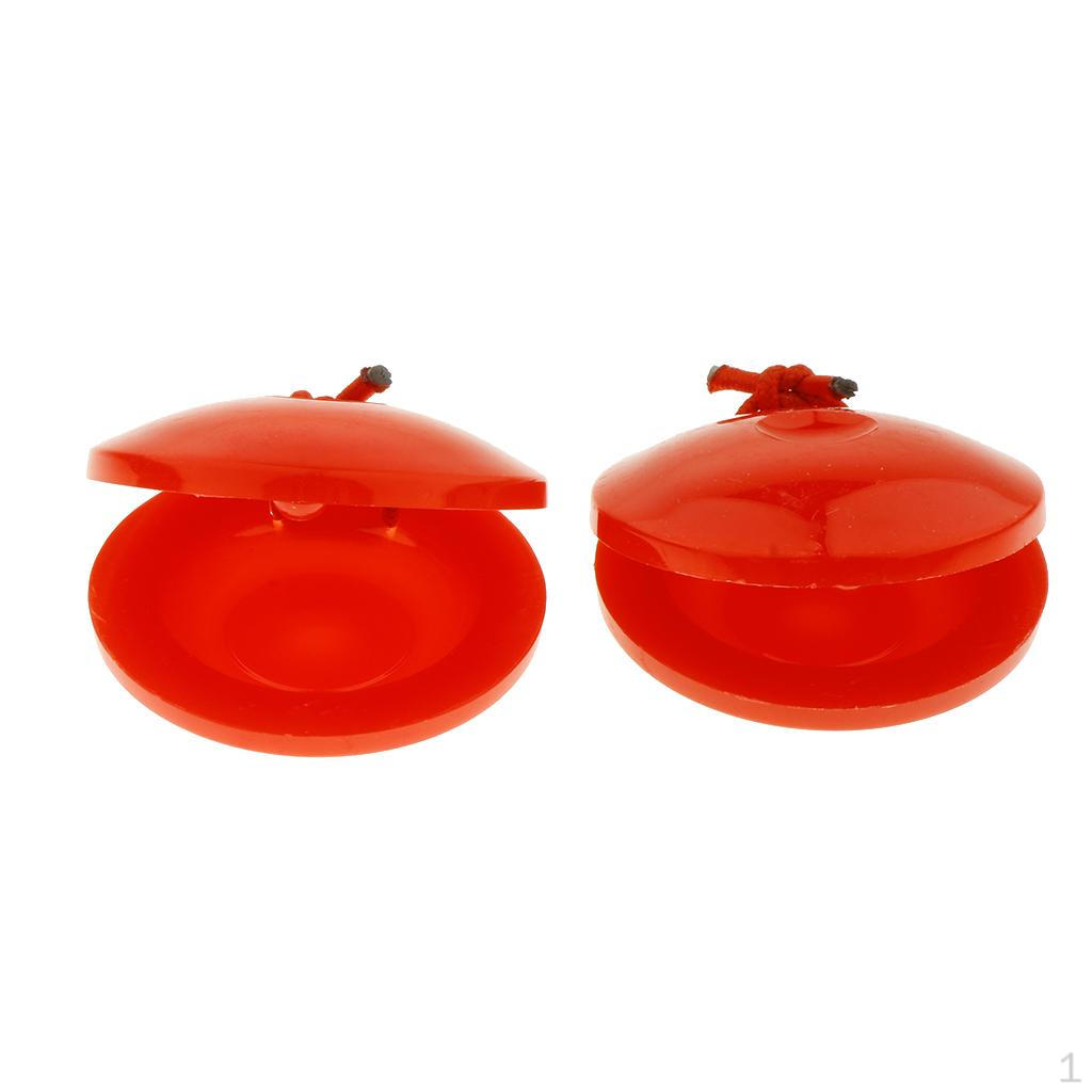 1 Pair Castanet Kids Percussion Toy красный