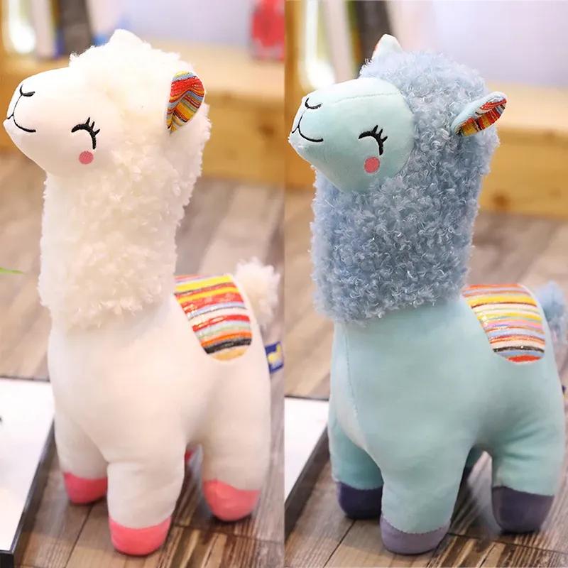 25cm Smiling Alpaca Llama Plush Toy Gentle Stuffed Animal Cute And Charming Adorable Toy Comfortable Throw Pillow Home Decoration designed for