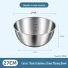 ZISIZ Food-Grade Thickened Stainless Steel Salad Bowl