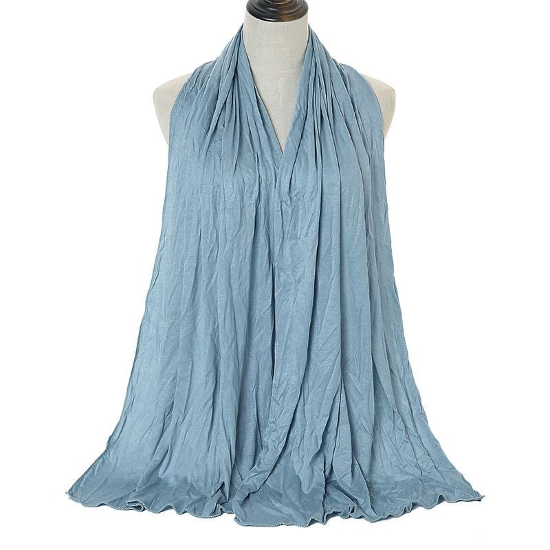 Middle East hot-selling solid color mercerized cotton headscarf soft versatile autumn and winter warm shawl ere carf