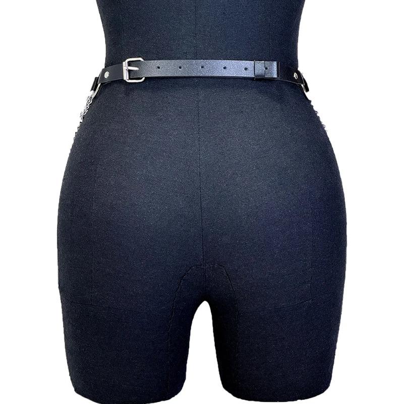 Women Fashion Belt Chain Street Style Belt With Chain Gothic Harness Chain Bustier Harness Waist Belt Clothing Accessorie