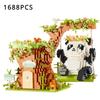 Swing Panda Pen Holder Ornament Children's Educational Building Block Toys