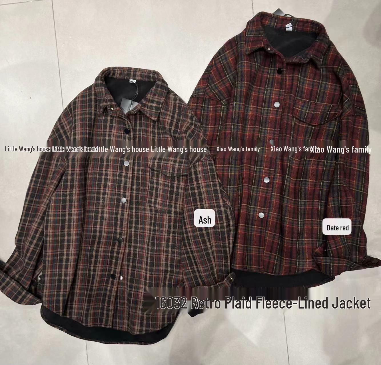 

Куртка-рубашка с капюшоном в корейском стиле Xiao Wang 16032, большого размера, в клетку, из флиса Gray