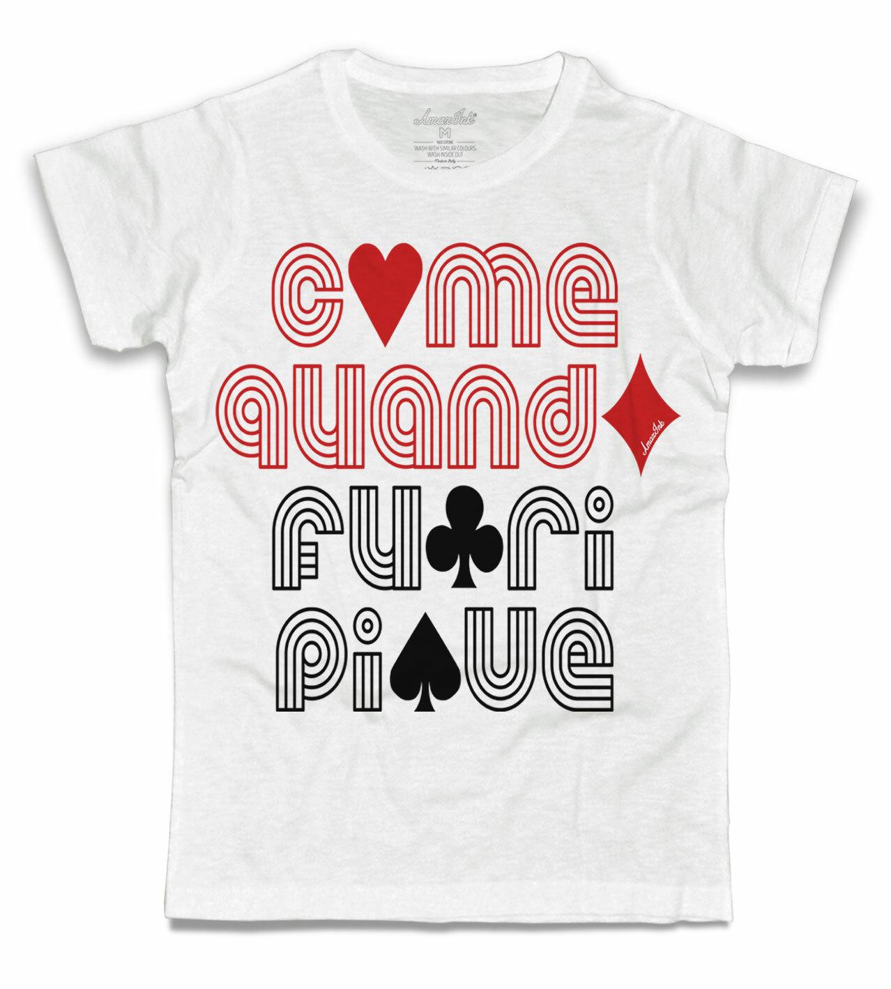 Camiseta Hombre COMO CUANDO FUERA LLUEVE Semi Cartas Póker Texas Hold em Unisex T-Shirt M