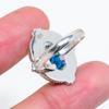 K2 Blue Azurite - Pakistan 925 Sterling Silver Ring V4560, Gray & Blue Ring, Oval Ring, Valentin's Day Gift, Gift For Her, Birthday Gift, Handmade Jew