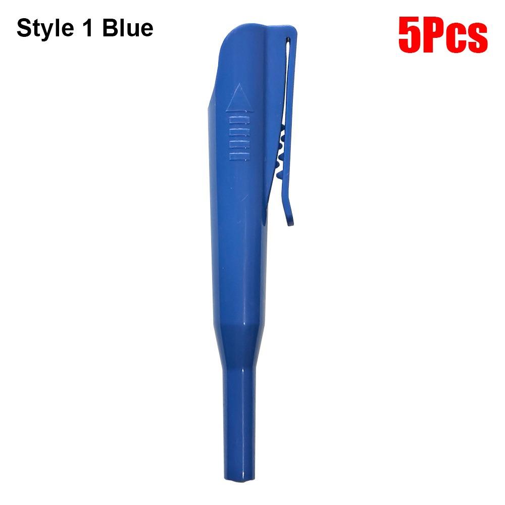 

5 шт. Нескользящий чехол для плотницкого карандаша, пластиковый держатель для карандаша, механический маркер Style 1 Blue