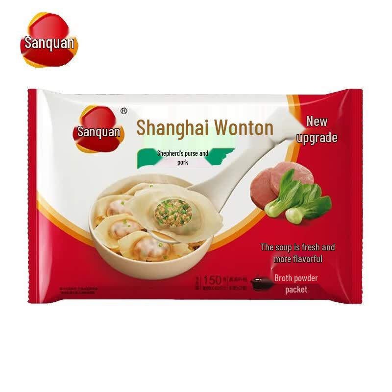 Sanquan Shanghai Style Shepherd s Purse Pork Wontons