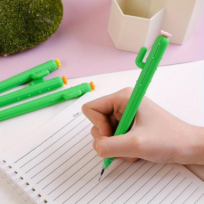 Return to school season 10pcs 0.5mm soft glue shape single-arm cactus neutral pen plant creative signing pen stationery supplies