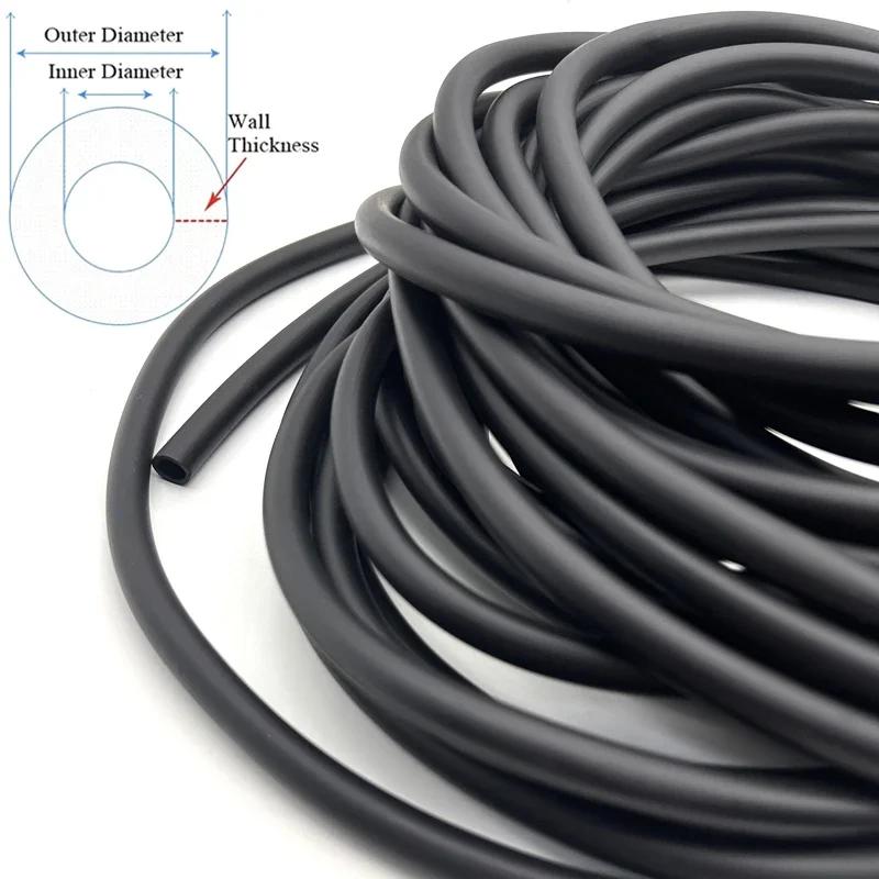 ID 2/2.5/3/4/4.5/5/6/7/8/10/13/16/19/25mm Black NBR oil resistant rubber hose, automotive engine fuel pipe, hydraulic oil pipe