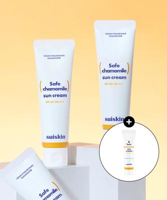 Suiskin Krem do opalania ze słonecznikiem 50ml+50ml+20ml Zestaw prezentowy