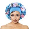 European and American Popular Wide-brimmed Satin Nightcaps Cheongsam Color Printing Round Caps Beauty Salon Caps