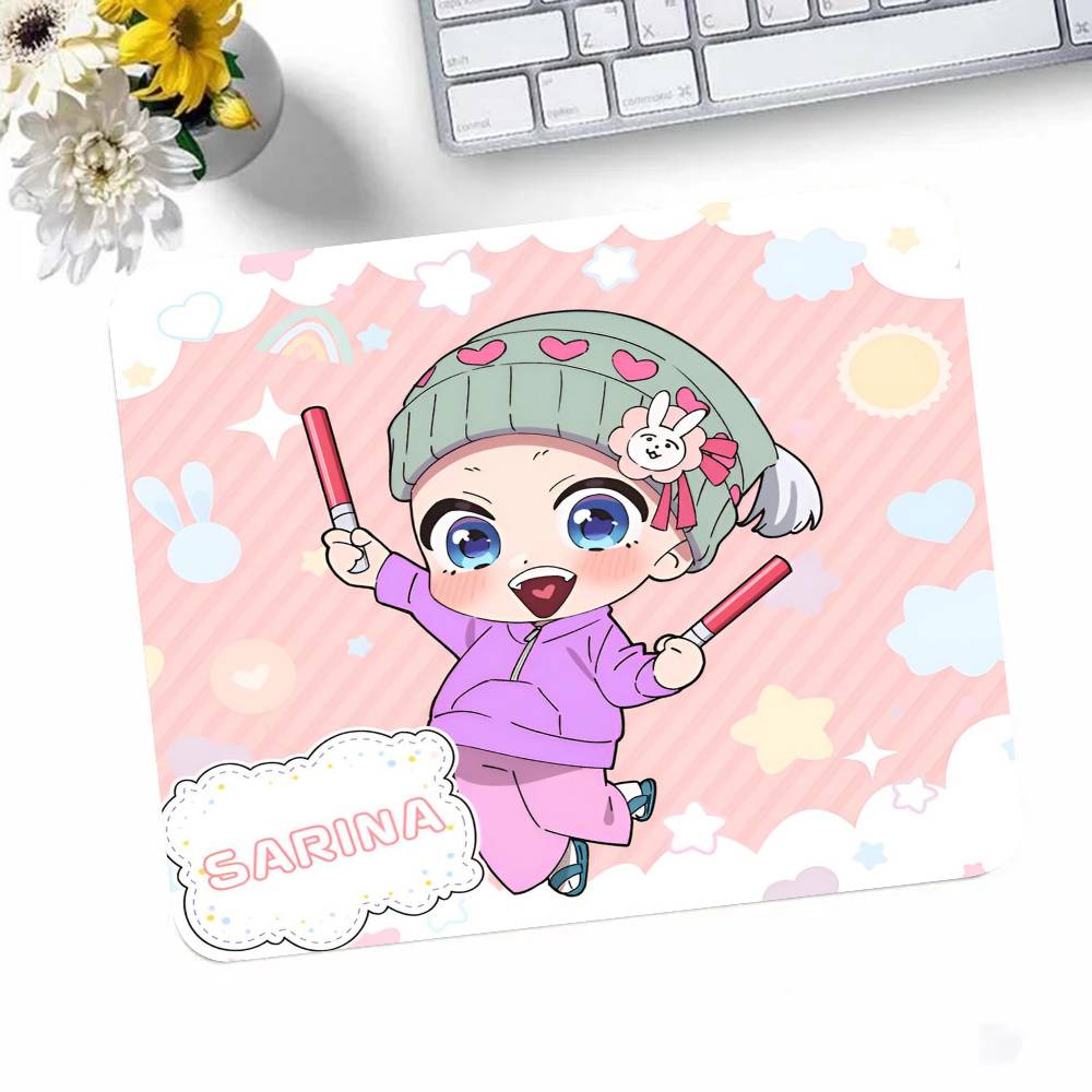 Anime Oshi No Ko Ai Hoshino Mousepad Small LockEdge Mouse Pad For Gamers Computer Desk Pad Rectangular Anti-slip Rubber