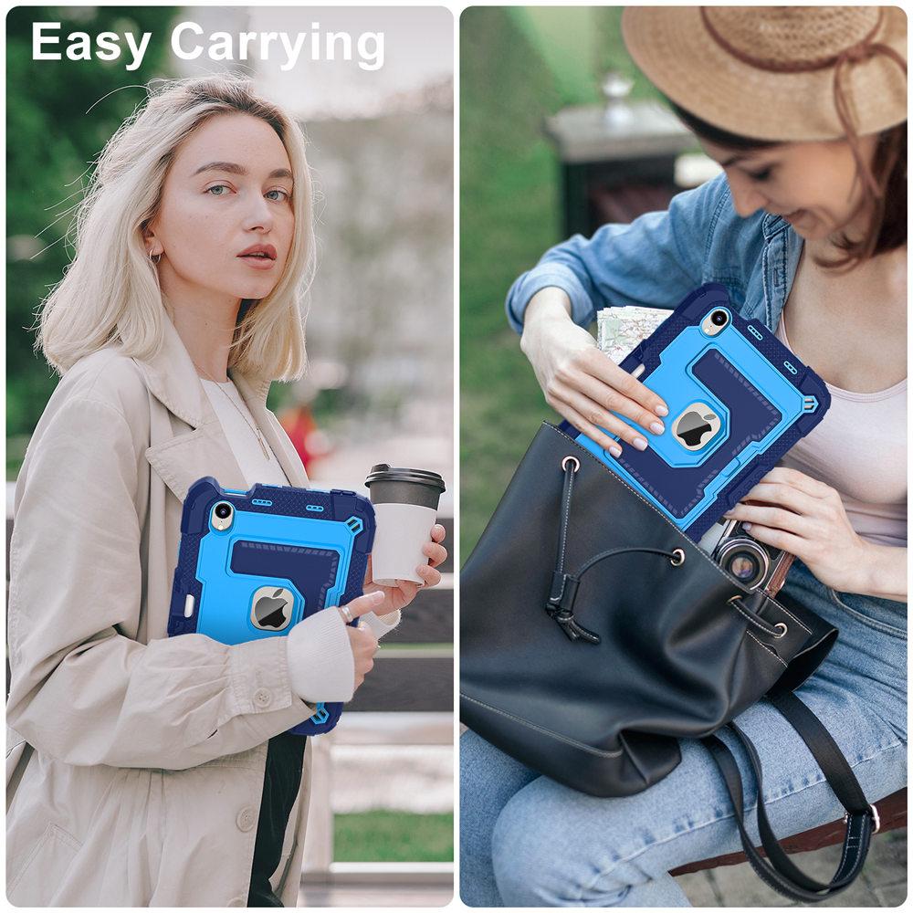 Rüstungsständer Tablet-Hülle für iPad Mini 7. (A2993 A2995 A2996) Mini 6 (A2567 A2568 A2569) Robuste Schutzhülle mit Gürtel