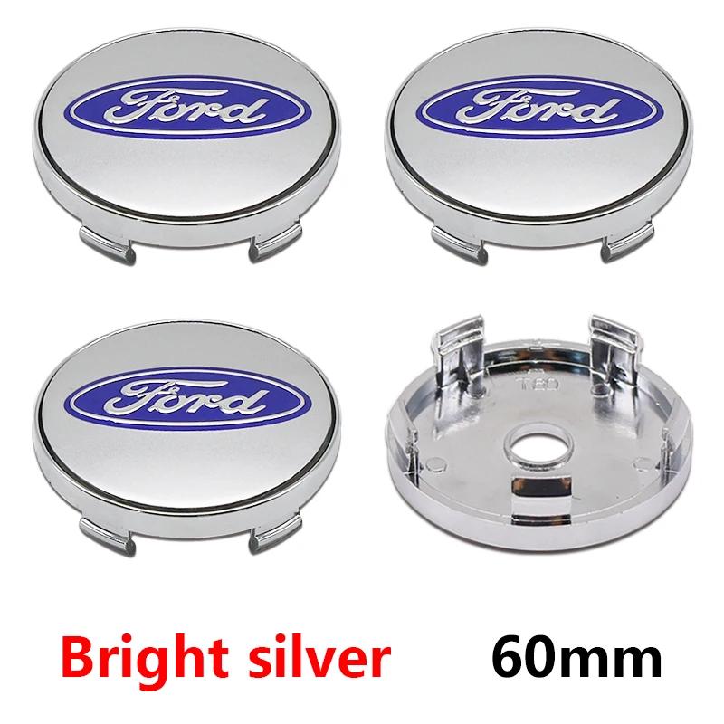 

New 2026 Car Sticker 4Pcs 60mm Car Wheel Center Hub Cap For Ford Focus 2 3 MK3 MK4 Fiesta Kuga Explorer Mondeo Rim Cover Sticker